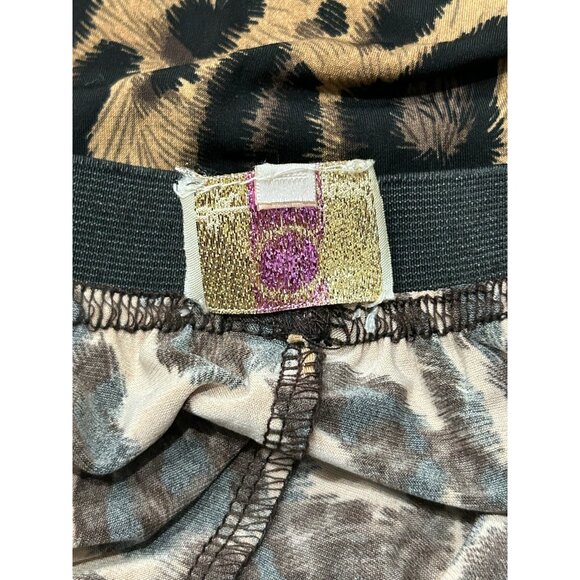 Hot n Hollywood Leopard Print Midi Skirt Elastic Waist Size Medium - Picture 7 of 9